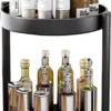 Unyqoos® Metalen 360° Draaibaar Kruidenrek met Twee Niveaus voor Keukenorganisatie