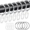 P-87213233841730-20260406120936.webp Unyqoos® Set van 25 metalen gordijnringen met kunststof haken voor veelzijdig gebruik