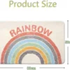P-87213233851321-20260405134442.webp Unyqoos® Binnen- en Buitenhuis Antislip Bademat van Zachte Microvezel met Regenboogmotief - 50x80cm