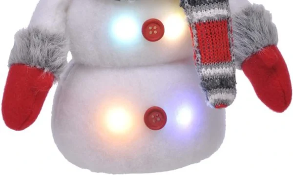 Unyqoos® Lichtgevende sneeuwpop decoratie met kleurrijke LEDs voor binnengebruik