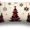 Unyqoos® Decoratieve linnen kussenhoes met kerstmotief en onzichtbare ritssluiting