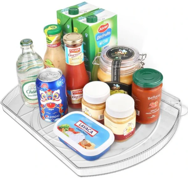 Unyqoos® Rechthoekige draaibare organizer met afneembare verdelers voor keuken en badkamer