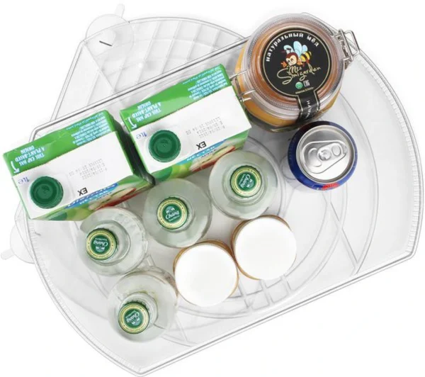 Unyqoos® Rechthoekige draaibare organizer met afneembare verdelers voor keuken en badkamer