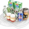 Unyqoos® Rechthoekige draaibare organizer met afneembare verdelers voor keuken en badkamer