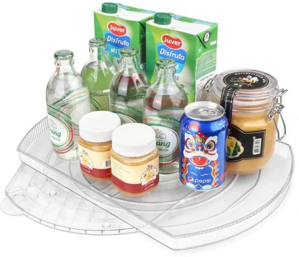 Unyqoos® Rechthoekige draaibare organizer met afneembare verdelers voor keuken en badkamer