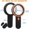 Unyqoos® Handheld Vergrootglas met LED Verlichting voor Gedetailleerd Lezen en Observatie