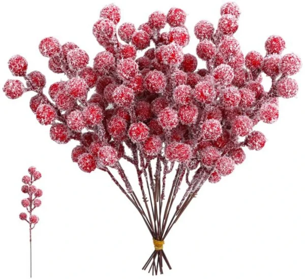 P-87213233893690-20260406093753.webp Unyqoos® Set van 20 rode sneeuwbessentakken voor sfeervolle kerstdecoratie