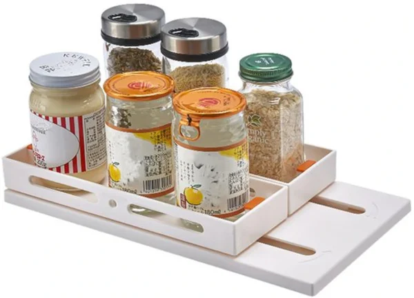 Unyqoos® Uittrekbaar en Draaibaar Keukenkruidenrek met Soepele Kogellagers voor Efficiënte Kastorganisatie