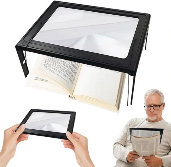 Unyqoos® Praktische leesloep met dimbare LED-verlichting en verstelbare standaard