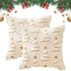 P-87213233924373-20260406111224.webp Unyqoos® Set van 2 kerstkussenslopen met kerstboomontwerp voor sfeervolle decoratie