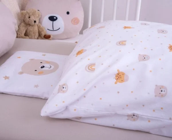 Unyqoos® Ademend en schattig wiegbeddengoed met omkeerbare kussensloop en dekbedovertrek