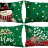 P-87213233943490-20260406111515.webp Unyqoos® Set van vier feestelijke kussenslopen met kerstthema voor sfeervolle decoratie