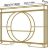 P-87213233949502-20260406110202.webp Unyqoos® Stijlvol wandgemonteerd wijnrek met zwevende planken en glazen houders