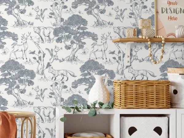 P-87213233958279-20260405113902.webp Unyqoos® Zelfklevend vinyl behang met dierenmotief voor kinderkamer en meer