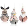 Unyqoos® Sfeervolle 3-delige Kerstdecoratieset met Kerstman, Sneeuwpop en Rendier