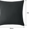 P-87213233997402-20260406111821.webp Unyqoos® Set van Twee Zachte Antraciet Kussenslopen 50x50 cm van Gewassen Katoen