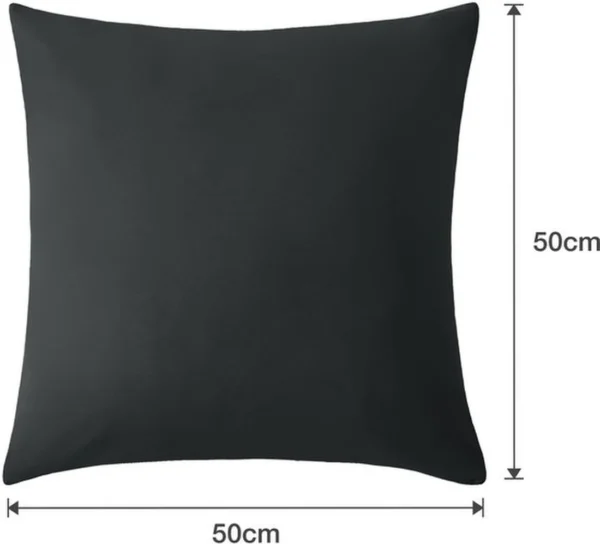 P-87213233997402-20260406111821.webp Unyqoos® Set van Twee Zachte Antraciet Kussenslopen 50x50 cm van Gewassen Katoen
