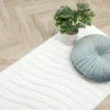 P-87213233999552-20260405135959.webp Unyqoos® Witte rechthoekige badmat met antislip en wasbare eigenschappen voor badkamer