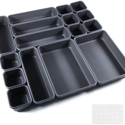 Unyqoos® Luxe Lade Organizer Systeem Met 16 Vakjes Inclusief Anti-slip Siliconen Pads