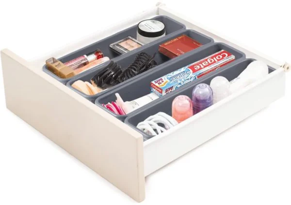 Unyqoos® Luxe Lade Organizer Systeem Met 16 Vakjes Inclusief Anti-slip Siliconen Pads