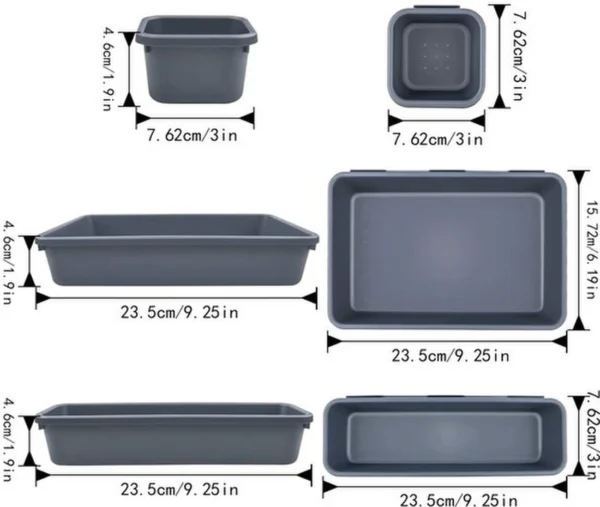 Unyqoos® Luxe Lade Organizer Systeem Met 16 Vakjes Inclusief Anti-slip Siliconen Pads
