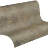 P-87213234002930-20260405113028.webp Unyqoos® Stijlvol vliesbehang met cirkelpatroon in beige, metallic en zwart