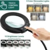 Unyqoos® Dimbare LED Vergrootlamp met Flexibele Zwanenhals en 10x Vergroting