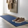Unyqoos® Wasbare en deurmat blauw voor binnen en buiten 35 x 120 cm