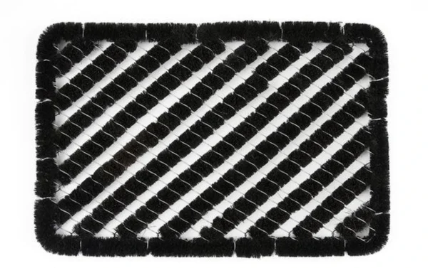 Unyqoos® Handgemaakte zwarte deurmat van kokosvezels voor buiten in 40 x 60 cm formaat
