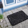 Unyqoos® Handgemaakte zwarte deurmat van kokosvezels voor buiten in 40 x 60 cm formaat