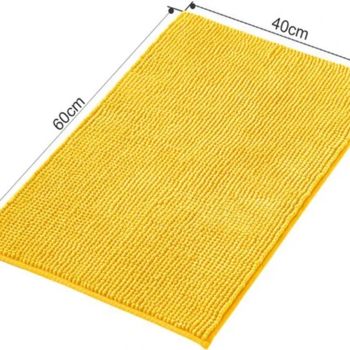 P-87213234042840-20260405135522.webp Unyqoos® Antislip Badmat en Douchemat van Zacht Chenille voor Badkamerdecoratie en Comfort, Geel, 40 x 60 cm