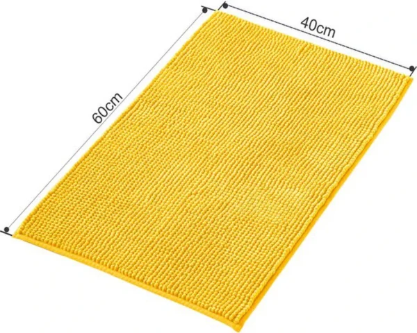 Unyqoos® Antislip Badmat en Douchemat van Zacht Chenille voor Badkamerdecoratie en Comfort, Geel, 40 x 60 cm