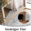 Unyqoos® Wasbare en Antislip Deurmat met Stijlvol Bloemendesign voor Binnen en Buiten, rood, 90*150 cm