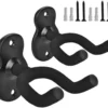 P-87213234064620-20260406121314.webp Unyqoos® Set van twee zwarte gitaarwandhouders met montageaccessoires