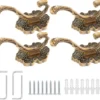 Unyqoos® Set van vier vintage wandhaken voor diverse ruimtes in huis