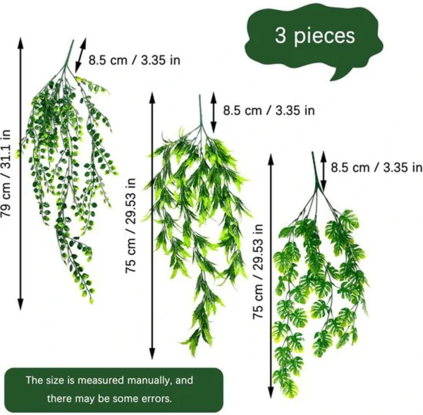 P-87213234071001-20260405140305.webp Unyqoos® Set van drie decoratieve kunstplanten voor binnen en buiten gebruik