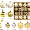 Unyqoos® Lichtgewicht en veilige gouden kerstballen set voor feestelijke decoratie