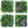 Unyqoos® Decoratieve kunstplantenwand voor buiten met vier stuks van 25 x 25 cm