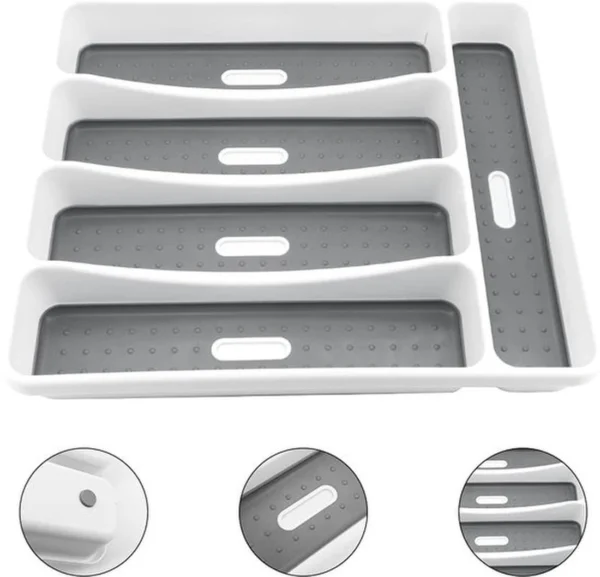 P-87213234085583-20260406095945.webp Unyqoos® Ruime en stabiele bestekbak met antislip voor keukenlades