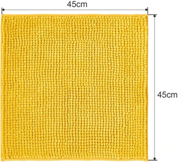 Unyqoos® Zachte Antislip Badmat Set voor Optimale Badkamerervaring in Geel, 45 x 45 cm
