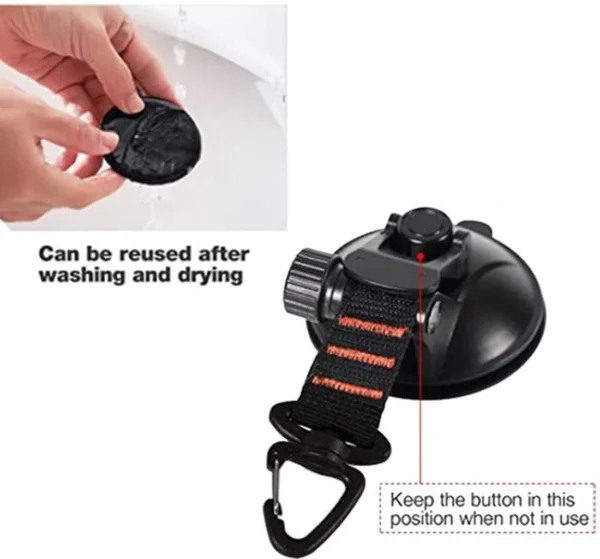 Unyqoos® Multifunctionele zuignapset met haken voor auto, camping en huishouden