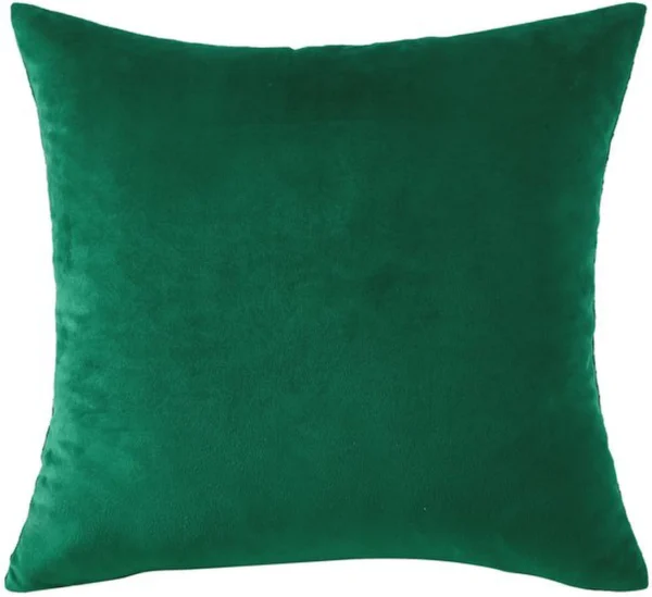 Unyqoos® Set van 2 fluweelzachte kerst kussenhoezen met groene bomen en sterren