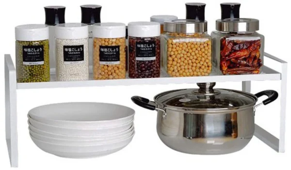 Unyqoos® Verstelbare en stapelbare keukenorganizer voor optimaal ruimtegebruik