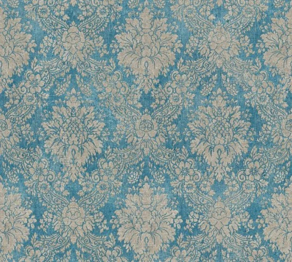 P-87213234205816-20260405112936.webp Unyqoos® Stijlvol Vliesbehang met Barok Bloemenpatroon en Metallic Accenten, bruin-blauw