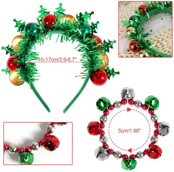 Unyqoos® Feestelijke kerstaccessoireset voor dames met haarband en sieraden
