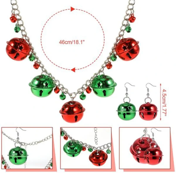 Unyqoos® Feestelijke kerstaccessoireset voor dames met haarband en sieraden