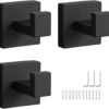 P-87213234227450-20260406115137.webp Unyqoos® Set van drie zwarte roestvrijstalen wandhaken voor badkamer en keuken