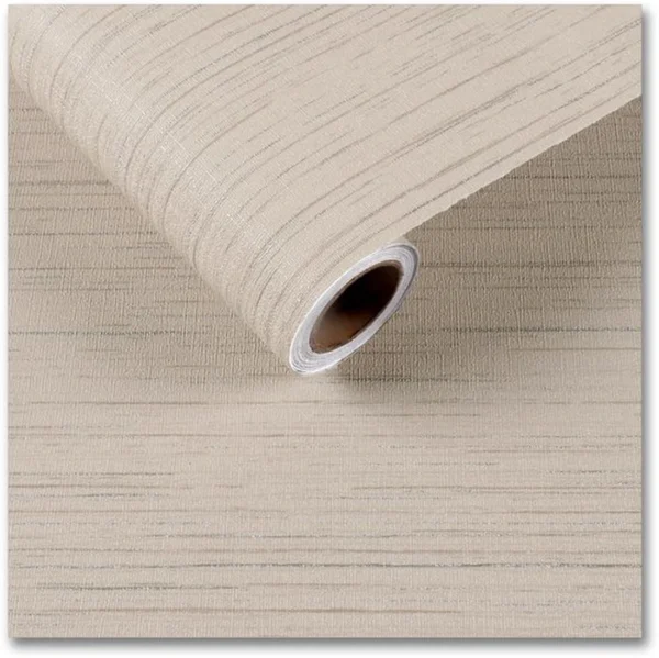Unyqoos® Zelfklevend beige linnen behang voor stijlvolle interieurvernieuwing