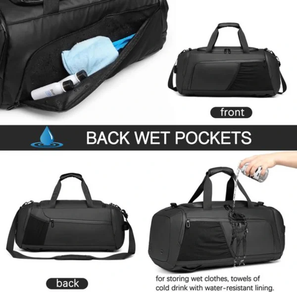 Unyqoos® Veelzijdige 3-in-1 Sport- en Reistas met Waterdichte Functies voor Heren en Dames, 40 Liter Capaciteit