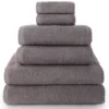 Unyqoos® Complete set van zachte en absorberende katoenen badhanddoeken in grijstint